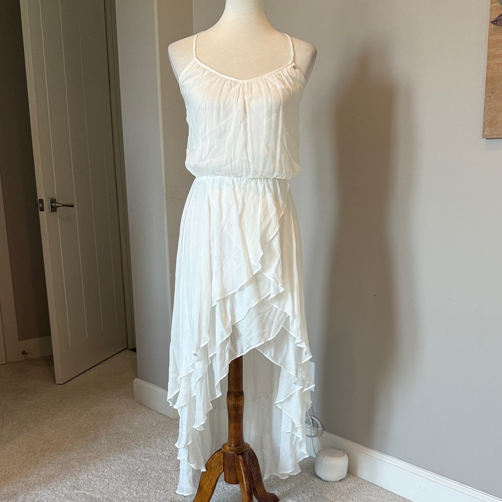 Guess White High Low Dress